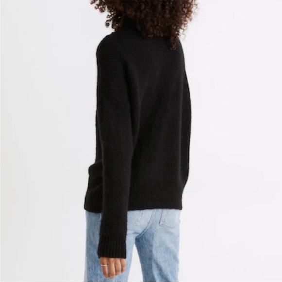 Madewell Dillon Black Wool Blend Mockneck Ribbed Sweater XS NC649 - Picture 12 of 12